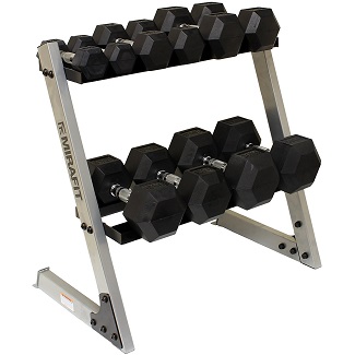 Mirafit weights + rack combo