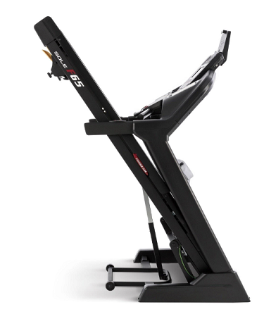 Folded View of the F65 Treadmill from Sole Fitness